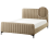 Beliani Bed Boucle LUNAN 140 x 200 cm (EU Double) Taupe 1