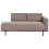 Beliani Chaise Longue SAVASSE Faux Linen Light Brown 1