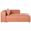 Beliani Left-Hand Chaise Longue BRANDE Fabric Golden Brown 1