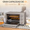 Homcom Horno Eléctrico Gris 46 x 38.5 x 29 cm 6