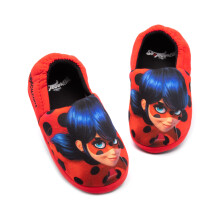 (9 UK Child) Miraculous Slip On Loafer Slippers (Girls Red)