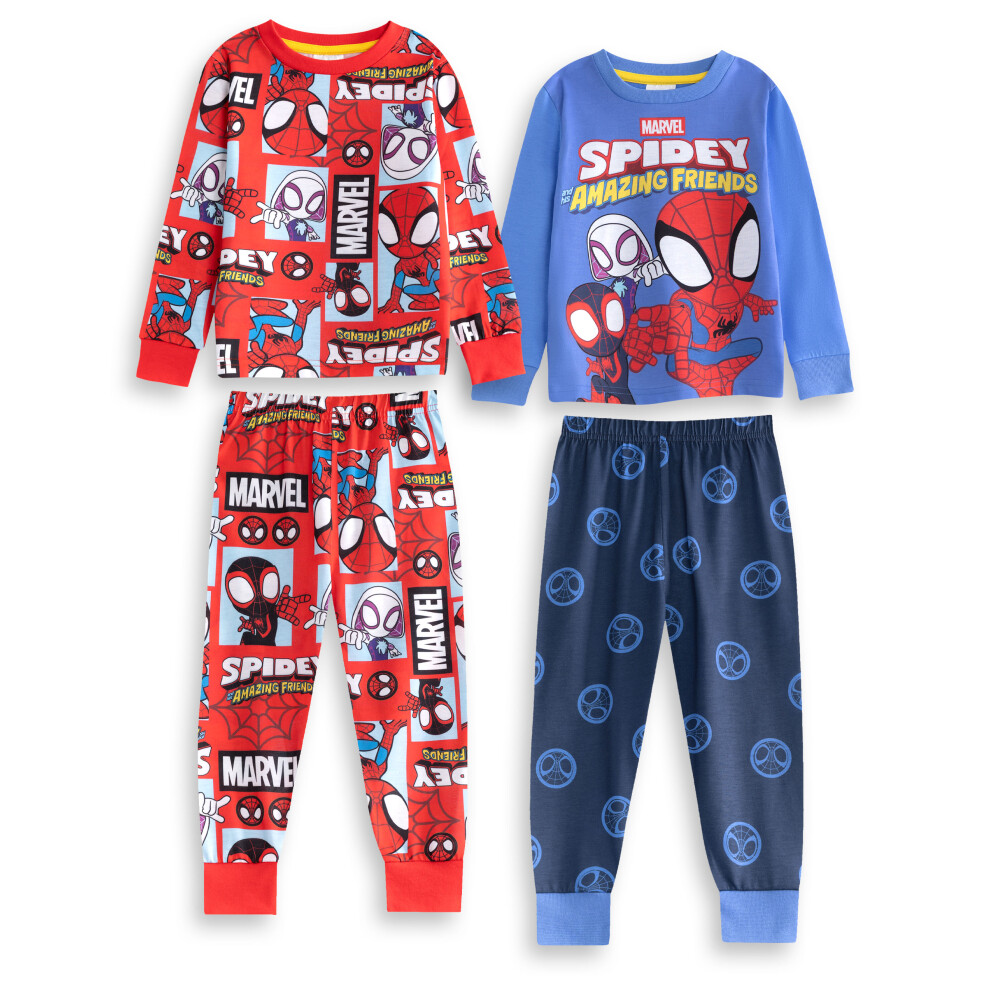 Marvel (5-6 Years) Spidey And His Amazing Friends Multi-Pack Of 2 Long Sleeve Long Leg Pyjama Set (Boys Multicoloured)