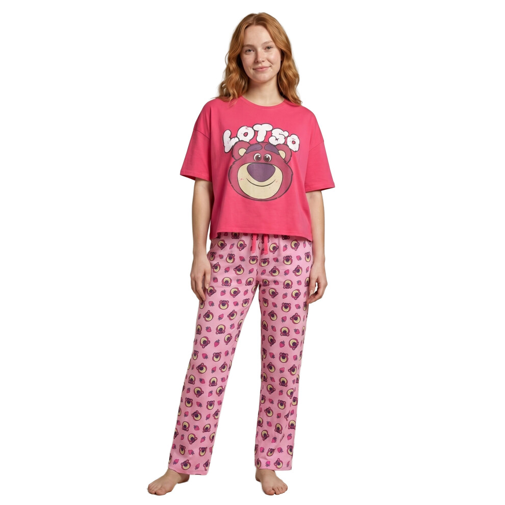 Disney Women's Pink Short Sleeve Long Leg Pyjama Set | | Official Merch Extra Large - Image 4