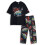 Disney (Medium) Disney Short Sleeve Long Leg Pyjama Set (Mens Black) 1