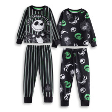 (13-14 Years) Disney The Nightmare Before Christmas Multi-Pack of 2 Long Sleeve Long Leg Pyjama Set (Unisex Kids Black)