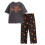 (Large) The Traitors Short Sleeve Long Leg Pyjama Set (Mens Black) 1
