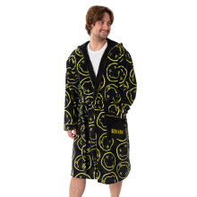 (XX-Large) Nirvana Hooded Bathrobe (Mens Black)