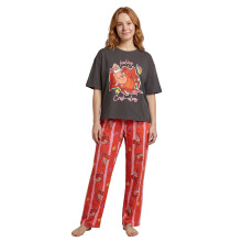 (X-Small) Disney The Little Mermaid Short Sleeve Long Leg Pyjama Set (Womens Multicoloured)