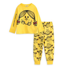 (6-7 Years) Mr. Men & Little Miss Long Sleeve Long Leg Pyjama Set (Girls Yellow)