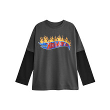 (5-6 Years) Hot Wheels Long Sleeved T-Shirt (Boys Grey)