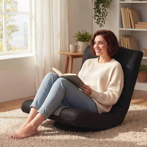 Homcom HOMCOM Folding Floor Chair, Floor Sofa with Adjustable Backrest, Wide Seat
