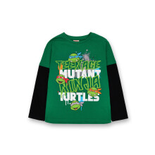 (4-5 Years) Teenage Mutant Ninja Turtles Long Sleeved T-Shirt (Boys Green)