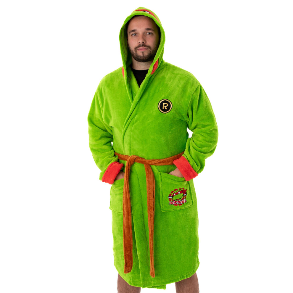 Teenage Mutant Ninja Turtles (X-Large) Hooded Bathrobe (Mens Green)