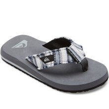 (1 UK, Grey 3) Quiksilver Boys Kids Monkey Abyss Summer Beach Sandals Flip Flops Thongs