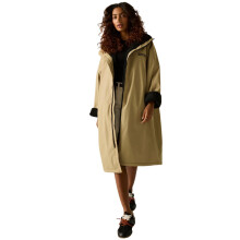 (SM, Oat/Black) Regatta Outdoor Active Unisex Waterproof Zip Beach Surfing Changing Robe