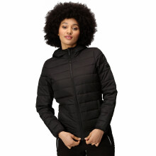 (20, Black) Regatta Womens Helfa Insulated Quilted Padded Hooded Jacket Coat