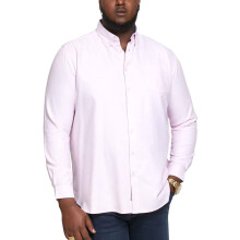 (3XL Tall, Pink) D555 Mens Richard Big Tall Kingsize Long Sleeve Button Down Collar Oxford Shirt