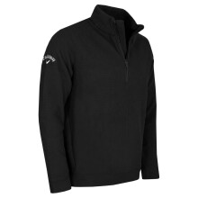 (S, Caviar) Callaway Golf Mens Long Sleeve Waffle 1/4 Zip Thermal SwingTech Sweater