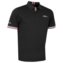 (XXXL, Black/Red) Oscar Jacobson Mens Durham Tour 4 Way Stretch Golf Polo Shirt