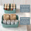 (Teal) KEPLIN 6 Pack Teal Plastic Studio Storage Basket 11