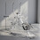 SPORTNOW Foldable 2-in-1 Ab Machine and Stair Stepper for Core, White 3