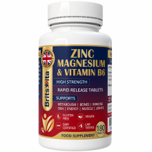 Brits Vita ZMA 180 Tablets Zinc Magnesium Vitamin B6 Testosterone Booster