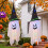 Living And Home Set of 2 Halloween LED Glowing Ghost with Witch Hat 2