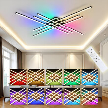 120cm Dimmable LED Ceiling Light Modern Chandelier Lights Lamp with RGB & Remote
