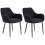 Beliani Set of 2 Dining Chairs ALDEN Boucle Black 5