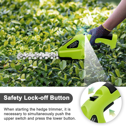 Cordless Hedge Trimmer 2 Blades Rechargeable 7.2V Handheld 2