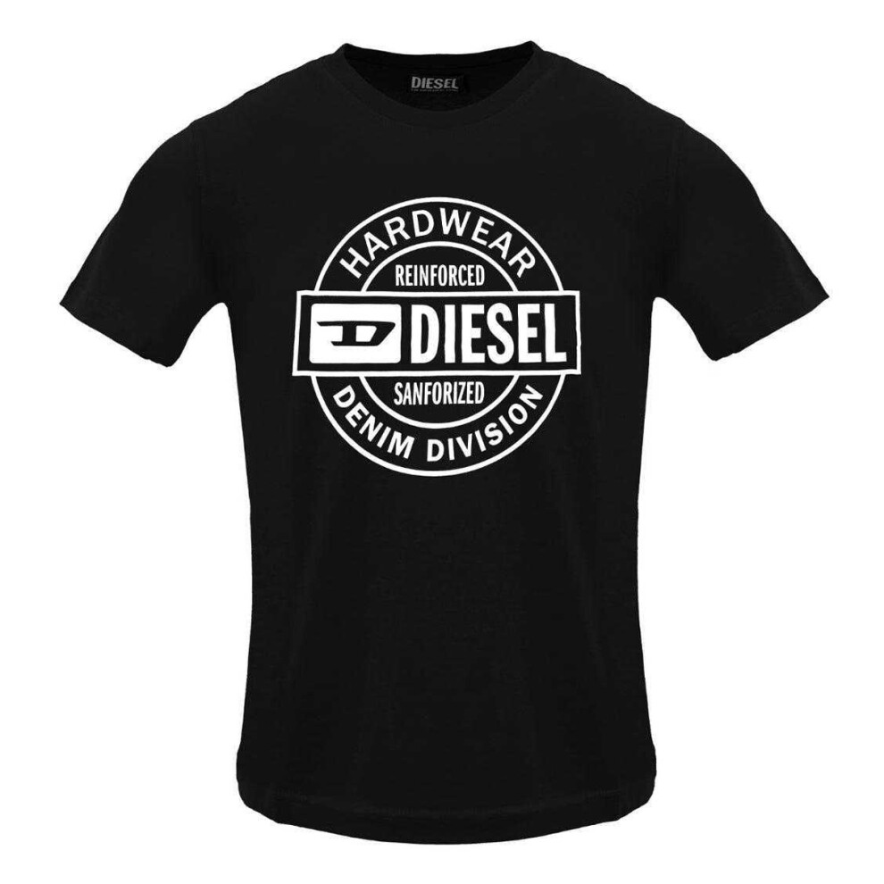 Diesel (M, Black Caviar) Mens Hardware Circle Logo T-Shirt