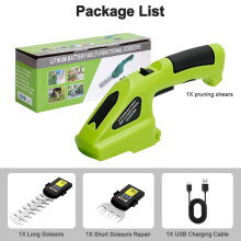 Cordless Hedge Trimmer 2 Blades Rechargeable 7.2V Handheld