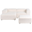 Beliani Modular Corner Sofa 2 Seater ARDAL with Ottoman Boucle Off-White Right Hand 5