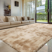 Sour Lemon Large Rugs Living Room 240x340cm, Khaki Shaggy Rugs for Bedroom | Extra Large Washable Anti Slip Shaggy Soft Area Rug