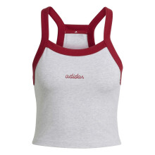 (M, Light Grey) Adidas Womens/Ladies Performance Embroidered Logo Athletic Sleeveless Tank Top