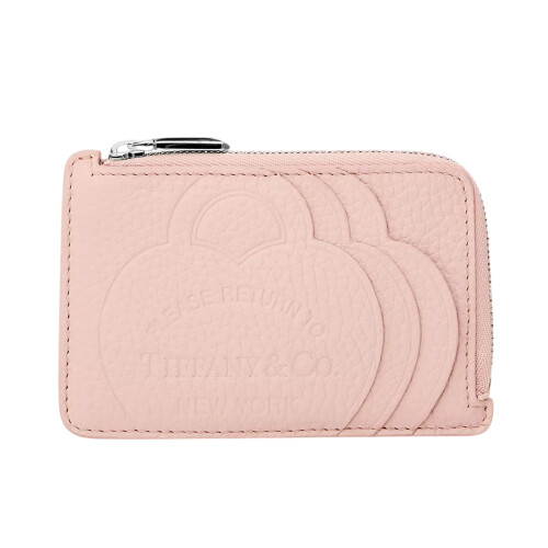 Tiffany & Co (One Size, Pink) Tiffany & Co Leather Card Wallet