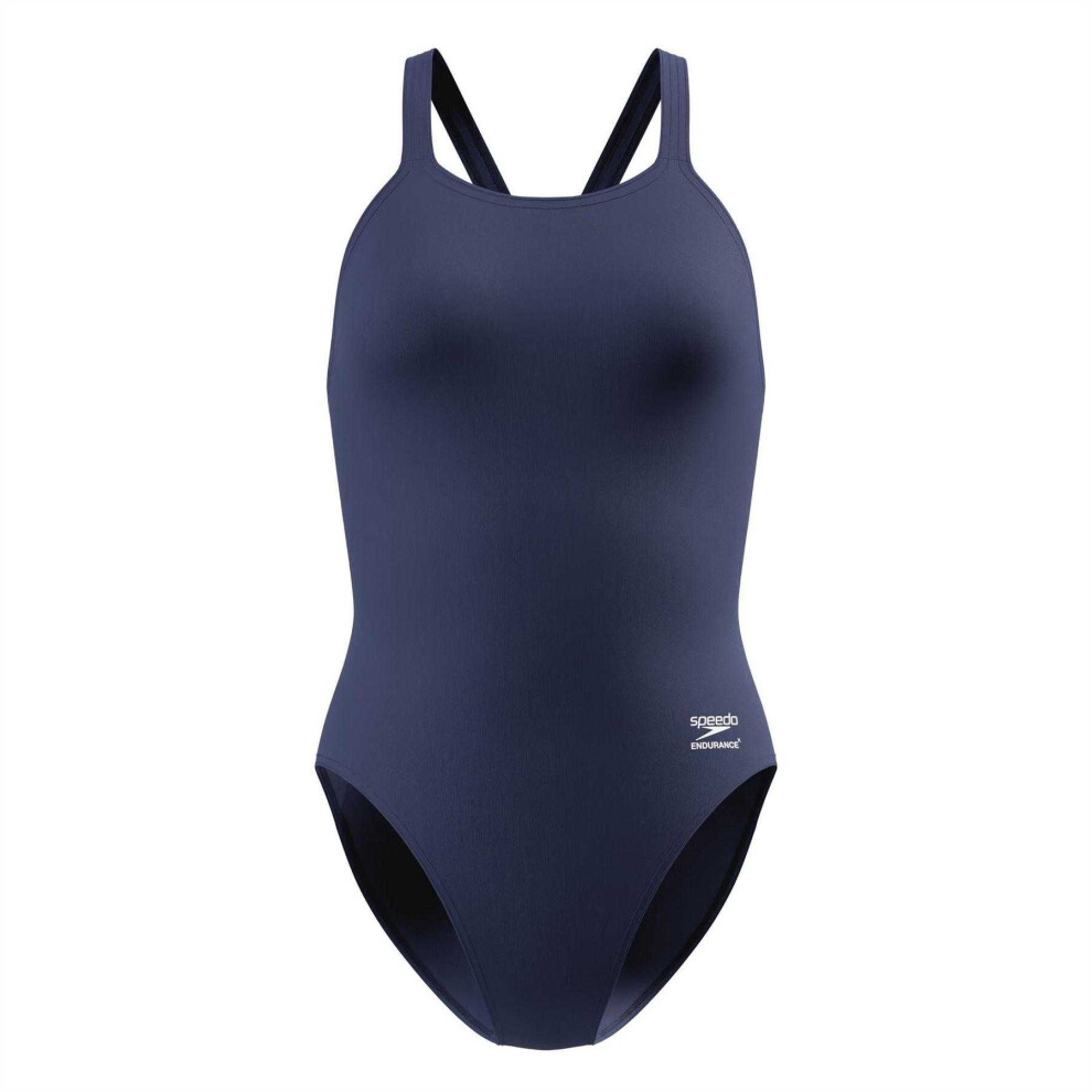 Speedo (10 Uk, Navy) Womens/Ladies Endurance One Piece Swimsuit