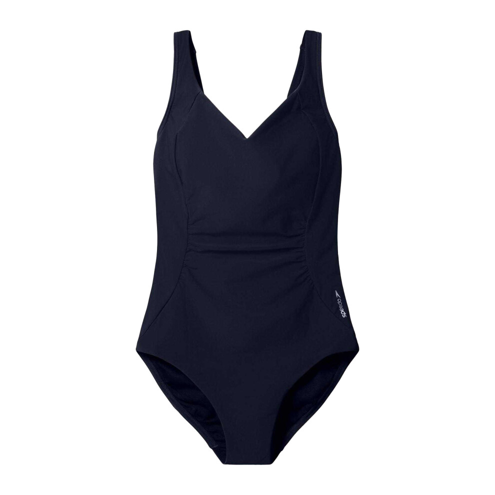Speedo (14 Uk, Anthracite) Womens/Ladies Shirred One Piece Swimsuit