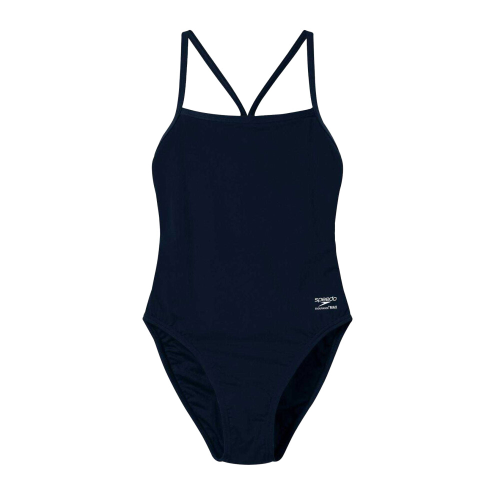 Speedo (12 Uk, Black) Womens/Ladies Endurance One Piece Swimsuit