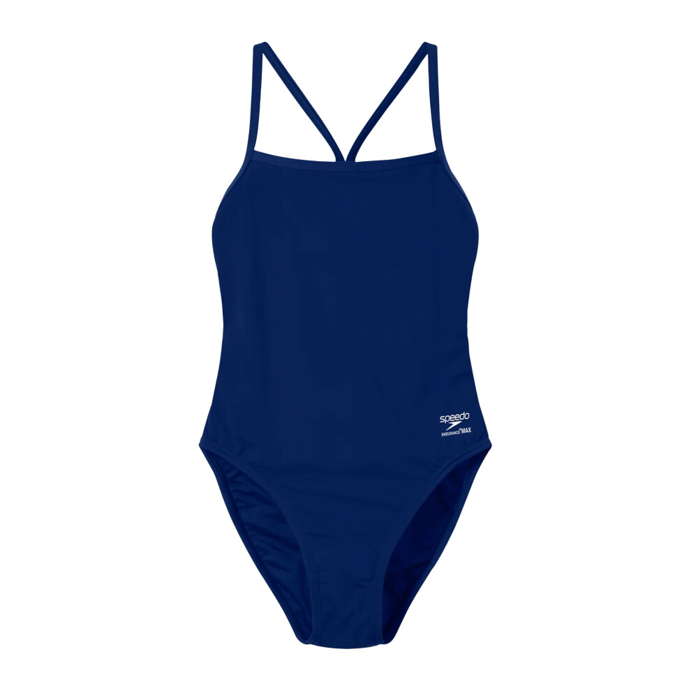 Speedo (14 Uk, Navy) Womens/Ladies Endurance One Piece Swimsuit