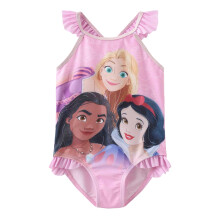(7-8 Years, Pink) Disney Princess Girls Rapunzel Moana Snow White One Piece Swimsuit