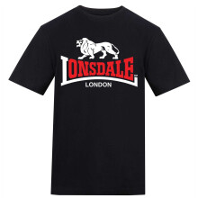 (L, Black) Lonsdale Mens Logo T-Shirt