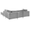 Beliani Modular Corner Sofa 4 Seater EVJA with Ottoman Velvet Grey Left Hand 9