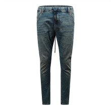 (26R, Blue Denim) Diesel Mens Krooley Ne Faded Drawstring Tapered Jeans