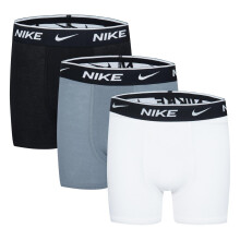 (12-13 Years, Black/White) Nike Boys Logo Cotton Boxer Briefs (Pack of 3)