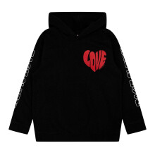 (12 Years, Black/Red) Stella McCartney Childrens/Kids Love Logo Hoodie