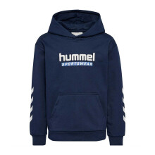 (9-10 Years, Navy/White) Hummel Childrens/Kids Logo Hoodie