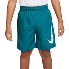 (S, Spruce) Nike Boys Dri-FIT Big Logo Shorts