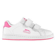 (10 UK Child, White/Cerise) Slazenger Childrens/Kids Ash Trainers