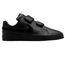(2 UK Child, Black) Nike Childrens/Kids Court Legacy Low Cut Flat Trainers